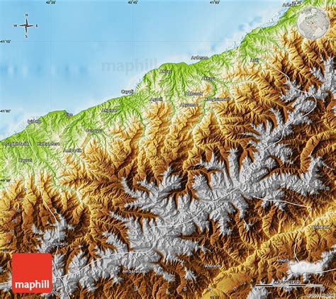 Physical Map Of Rize