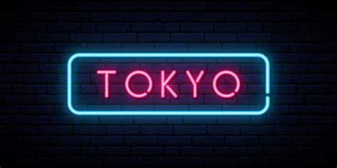 Tokyo Neon Sign Premium Vector