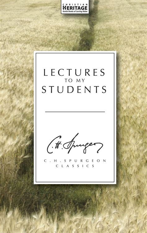 Charles Spurgeon Lectures To My Students Recursos Cristianos