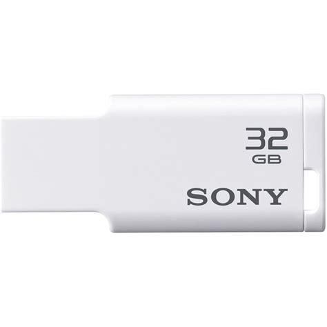 Sony 32gb Microvault Usb 20 Flash Drive White Usm32m1w Bandh
