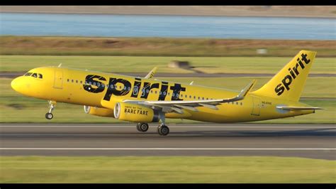 Spirit Airlines Airbus A320 232 N641nk Takeoff From Pdx Youtube