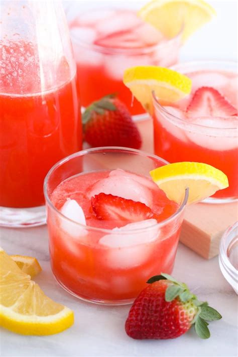 Strawberry Vodka Lemonade W Fresh Berries Fit Foodie Finds