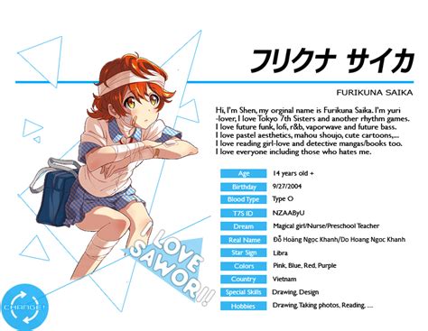 Psd Tokyo 7th Sisters Character Profile Template By Saikashen On Deviantart