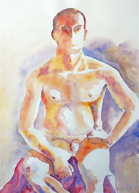 Seated Nude Male X The Color Of White
