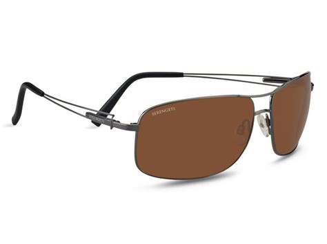 Serengeti Sassari Sunglasses Shiny Gunmetal Frame Drivers Polarized Lenses 7665 Serengeti