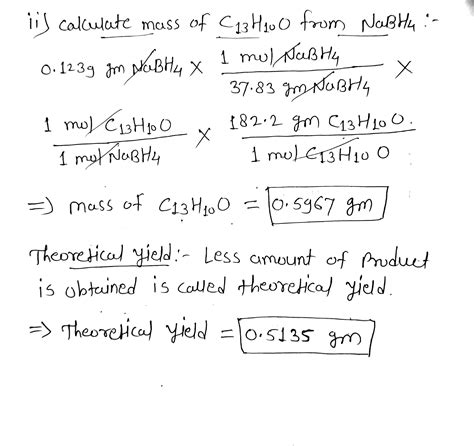 Solved How Do I Calculate The Theoretical Yield For Both Of The Course Hero