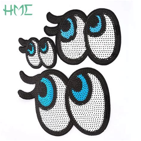 New Eyes Sequined Patches Badge Sticker Cartoon Motif Applique
