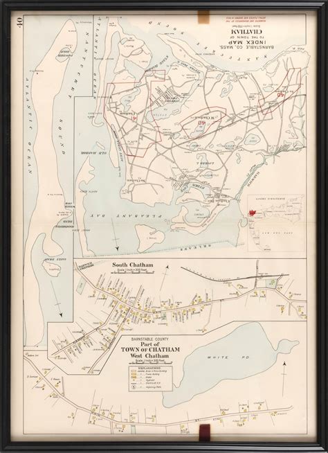 Lot Pair Of Maps Of Chatham Massachusetts One Depicts Barnstable