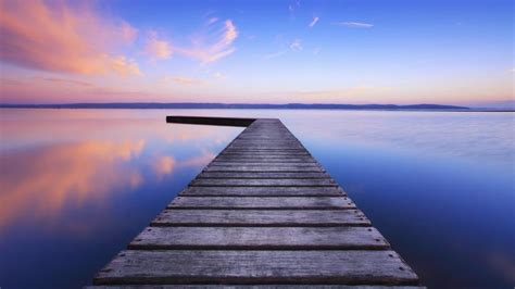 Lake Calm Pier Clouds Beautiful Scenery Wallpaper Nature And Landscape Wallpaper Better