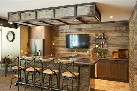 Magnificent Basement Bar Ideas Rustic Home Bar Rustic With Stone Wall