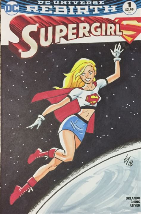 supergirl on blank sketch cover by ty templeton in clay duchene s blank comic sketch art comic