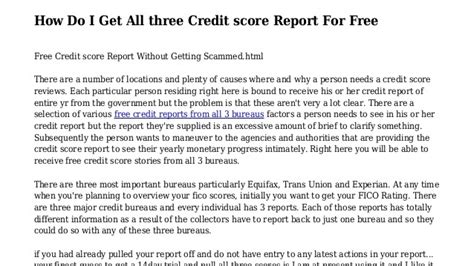 Credit Score Get All Three Credit Scores Credit Information Center