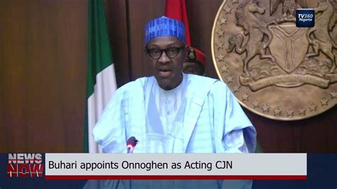 buhari swears in walter onnoghen as acting chief justice of nigeria youtube