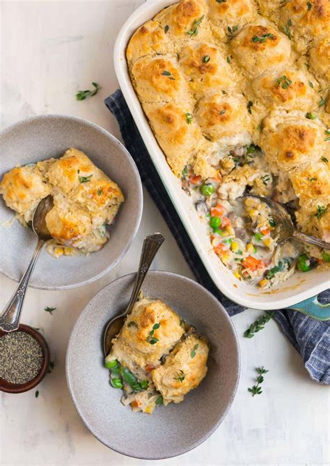 There are a lot of benefits to prepping chicken meals for the week on sunday. Chicken and Biscuits | Healthy Casserole Recipe
