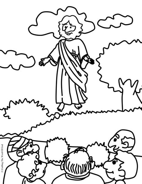 Gambar Jesus Ascension Coloring Page Day 5 Sonspark Labs Crafts 2015 Di