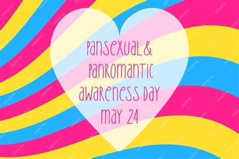 Pansexual Panromantic Awareness Day El 24 De Mayo Diseño De Banner Vectorial Horizontal Vector