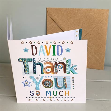 Thank You Card Personalised And Special Card For Thanking Etsy Uk