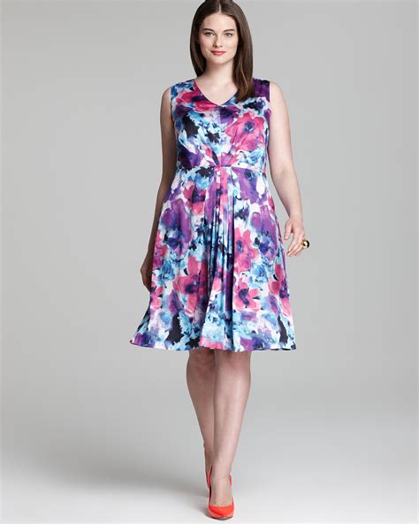 Jones New York Collection Plus Burst Pleat Dress Bloomingdales