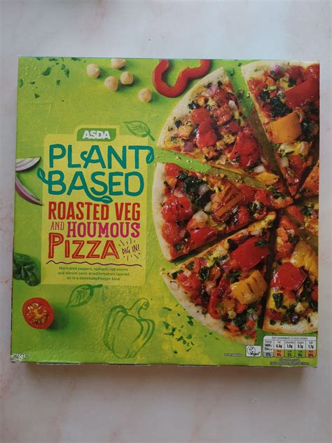 Asda Plant Based Vegan Roasted Veg And Houmous Pizza Vegan Food Uk