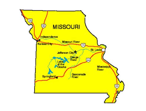 State Of Missouri Map Photos Cantik