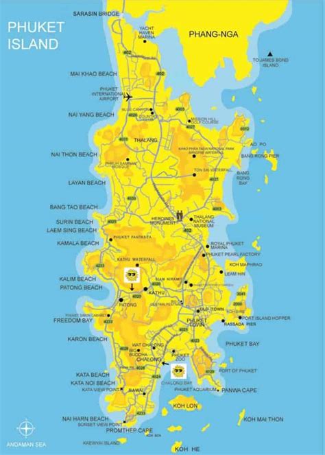 Phuket Thailand Map Maps Of Phuket Islands Area The World Travel