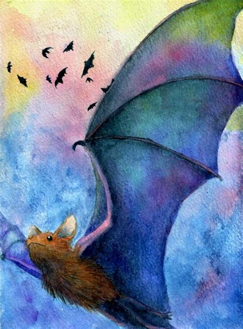 Bat Of Many Hues Bat Art Artwork Cute Bat