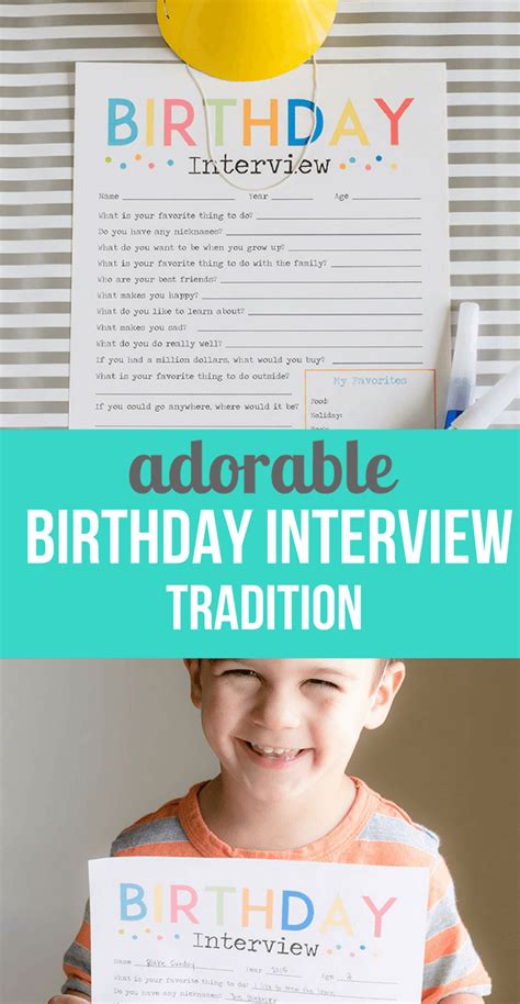 Birthday Interview Questions Printable Birthday Tradition So Festive Birthday Traditions