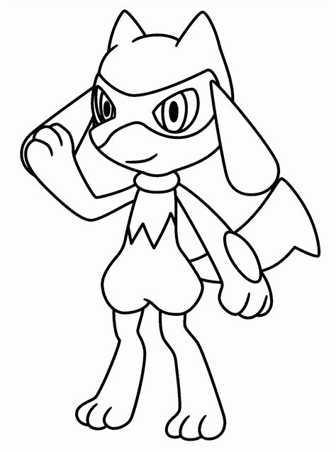Pokemon Mega Lucario Coloring Pages Pokemon Drawing Easy