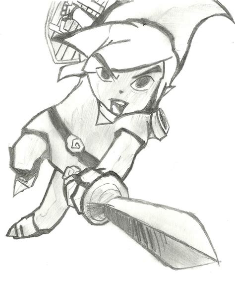 Windwaker Link Black And White By Butterlord120 On Deviantart
