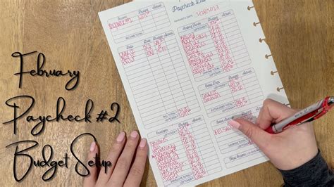 February Paycheck 2 Budget Setup Bbp Workbook Semi Monthly Pay