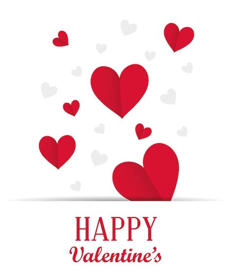 Premium Vector Happy Valentines Day Card Graphic Design