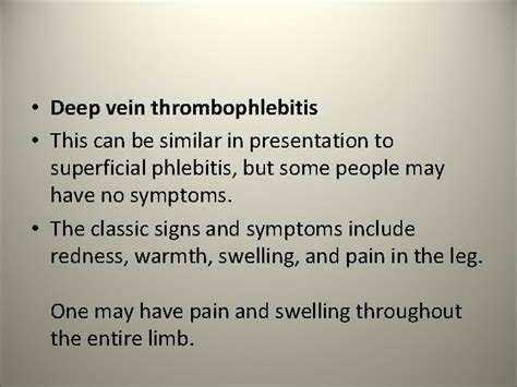Phlebitis And Thrombophlebitis Phlebitis Overview Phlebitis Inflammation Of