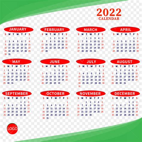 Gambar Templat Kalender Satu Halaman Vektor 2022 Kalender 2022 2022