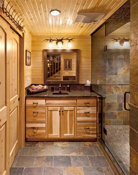 Log Cabin Bath Hickory Rustic Bathroom Milwaukee By Holiday