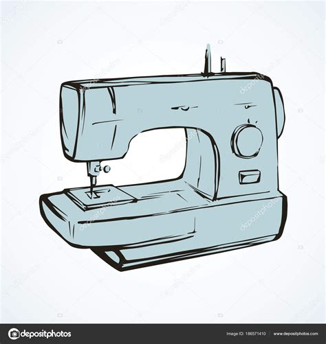 Sewing Machine Vector Drawing Stock Vector Image By ©marinka 186571410