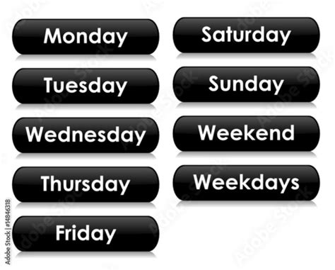 Days Of The Week Icons Stock Image And Royalty Free Vector Files On