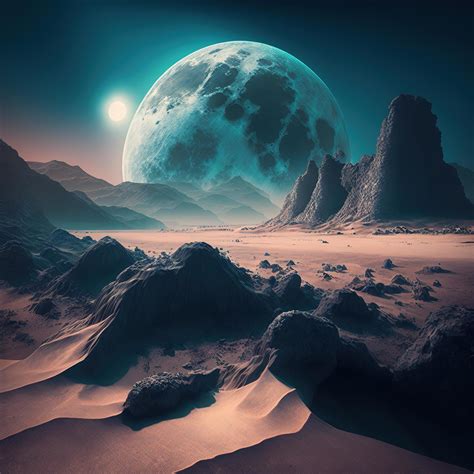 Futuristic Moonscape By Ai Generated 22752414 Stock Photo At Vecteezy