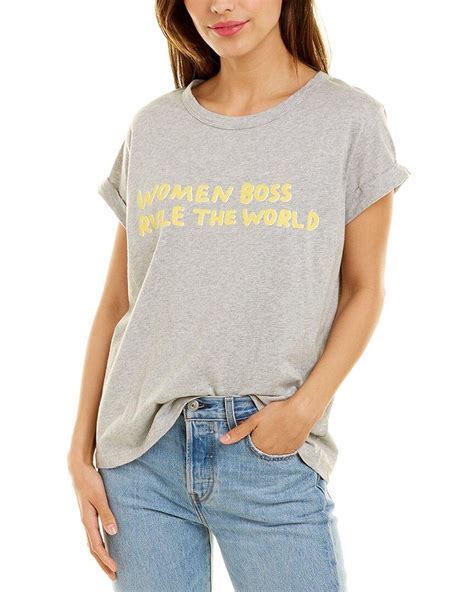 Zadig And Voltaire Cotton X Band Of Sisters Anya T Shirt In Grey Grey Lyst Uk