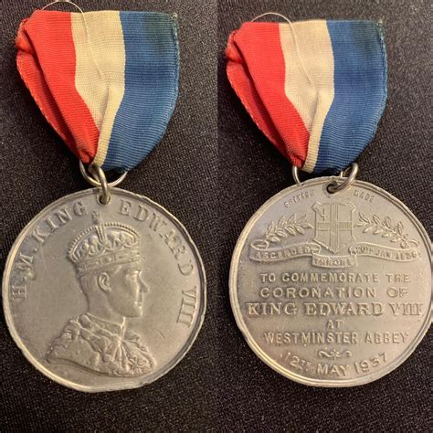 King Edward Viii Commemorative Silver Coronation Medal