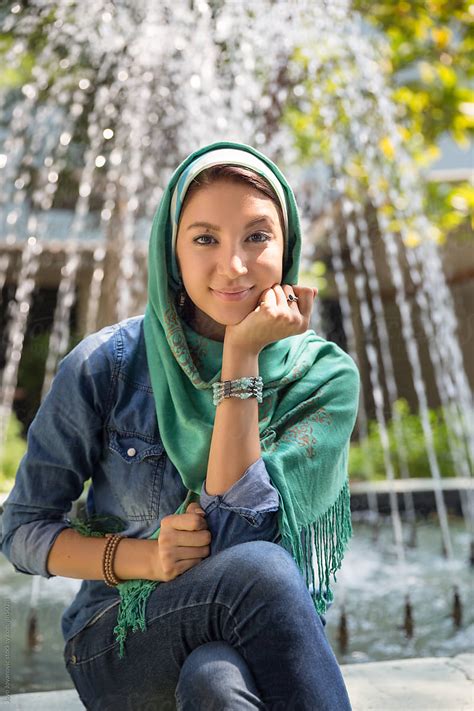 Portrait Of A Girl Wearing Hijab By Stocksy Contributor Jovo