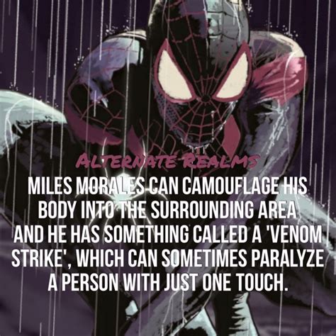 Miles Morales Spider Man Marvel Facts Spider Man Facts Superhero Facts