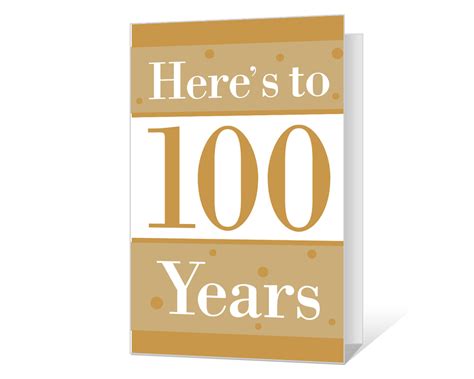 Free Printable 100th Birthday Card