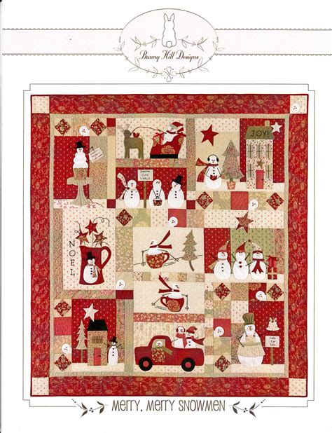 Bunny Hill Designs Merry Merry Snowmen Quilt Pattern Anabellas