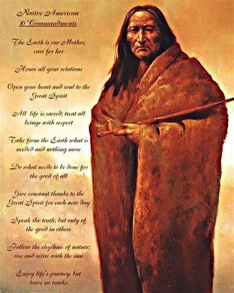 Native American Commandments Native American Prayers Native American