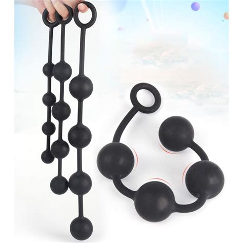 Big Beads Silicone Plugs Kegel Ball Kulki Analne Butt Dilator Long Anal Plug Sexual Toys For