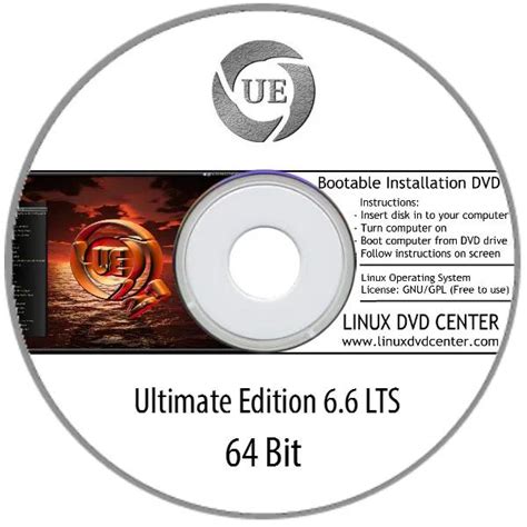 Ultimate Edition 66 Lts 64bit Bootable Linux Installation Dvd