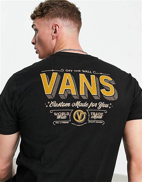 Vans East End Back Print T Shirt In Black Asos