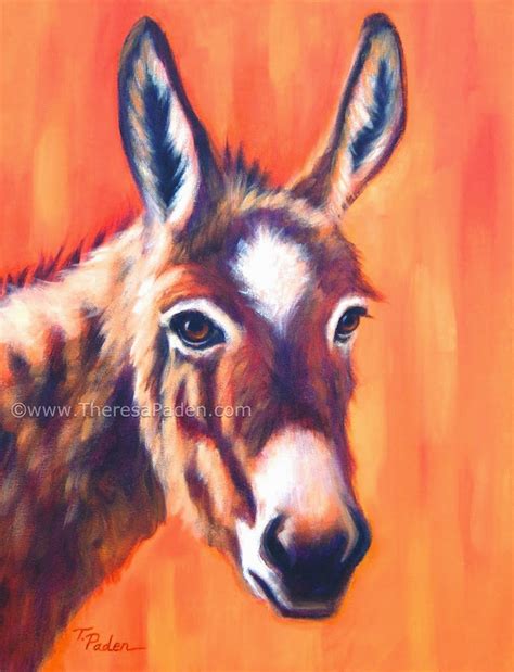 Paintings By Theresa Paden Donkey Painting By Theresa Paden