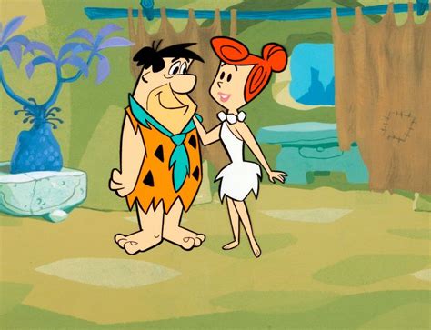 The Flintstones Fred And Wilma Publicity Cel Hanna Barbera 1960s Flintstones Fred And