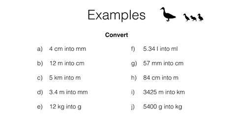 G14a Converting Between Metric Units Of Measures Of Length Mass And